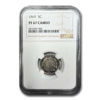1869 Shield Nickel PF-67 Cameo NGC - Image 1 of 3