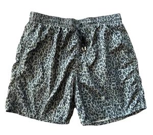 Bañador Vilebrequin para Hombres XXL Gris Leopardo Malla Forrado Playa Pantalones Cortos - Imagen 1 de 9