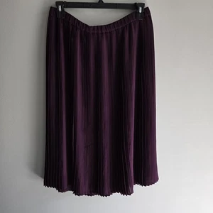 Falda plisada para mujer Eileen Fisher talla 10 ciruela hasta la rodilla - Imagen 1 de 5