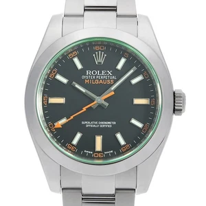 ROLEX Milgauss green glass 116400GV black Random Number second hand mens - Picture 1 of 11