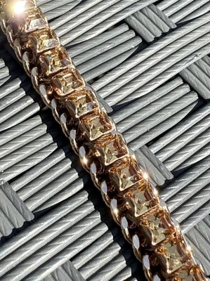 Henri Bendel Bracelet Topaz Glass Brown Gems Bronze Chain Designer Jewelry lots - Image 1 of 4