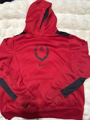 Nike Youth XL Red Hoodie- Nike/FB Logo Big Print Athletic Wear Good Condition - Image 1 of 4