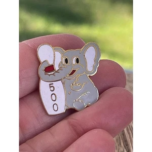 00030 - Vintage Elefant mit Bowling Pins Emaille Pin - CSanders - Made in Chile - Bild 1 von 6