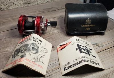 Carrete Abu Ambassadeur 5000 730501 - Estuche a presión de cuero Papeleo Foto 1 de 4