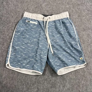 Vuori Blue White Waves Banks Activewear 7" Performance Shorts Men's Size Small ? - Picture 1 of 6