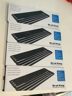 4 件全新 Broil King 11241 铸铁烹饪替换网格 Bbq Rebel Huntington — 第 1/4 张图片