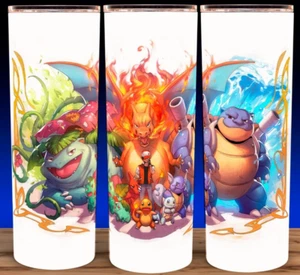 Pokemon - Charizard - Squirtle - Bulbasaur Evolution Anime Tasse Becher Tumbler - Bild 1 von 3