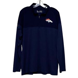 Under Armour NFL Denver Broncos Combine Authentic Pullover Shirt L Blue