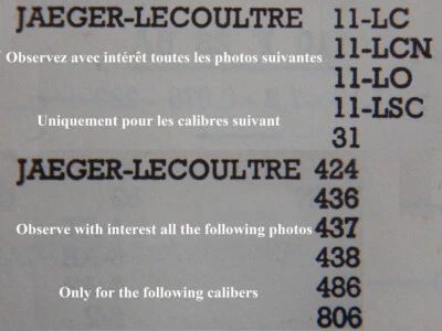JAEGER LECOULTRE 11 424 436 438 806 RESSORT À AILETTES MANUEL MAINSPRING T TYPE
