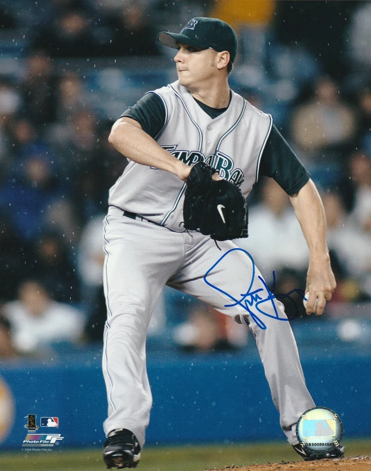 Foto firmada por Scott Kazmir de 8x10 automática Tampa Bay Devil Rays autógrafo certificado de autenticidad de béisbol Foto 1 de 1