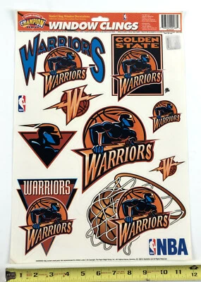 Golden State Warriors 11.75 x 17 Window Clings Decal Vintage '96 Champion Series - Image 1 of 3