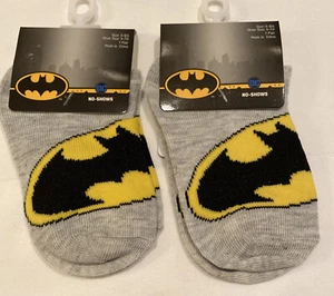 NWT Toddler Batman No Show Socks Size 5-6 1/2 2-Pair - Picture 1 of 2