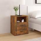 Bedside Cabinet White 50x36x60 cm Engineered Wood End Table Nightstand vidaXL