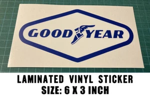 VINTAGE GOOD YEAR TIRES VINYL DECAL STICKER - SCCA-NASCAR-TRANS AM RACING - DRAG - Picture 1 of 9