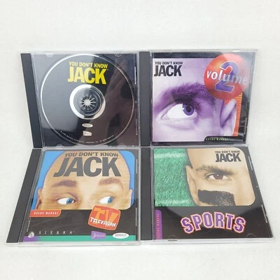 Lot of 4 "You Don't Know Jack" Irreverent Trivia Game PC, #1, #2, TV, Sports - Image 1 of 4