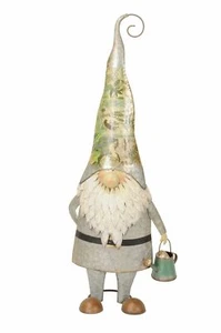 Großer Metall Wichtel mit Kanne Höhe ca. 89 cm grün - Bild 1 von 1