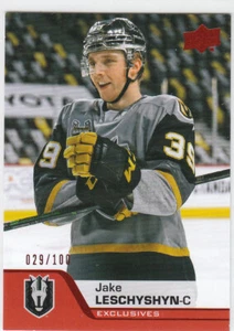 2020-21 AHL Exclusives card #108 Jake Leschyshyn #29/100 BOSTON BRUINS - Picture 1 of 1