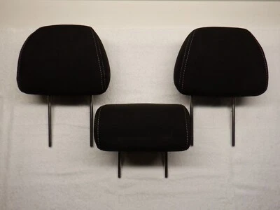 Juego de 3 reposacabezas traseros (segunda fila) Hyundai Elantra GT 2013-2017 tela negra Foto 1 de 4