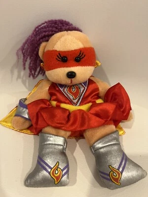 Beanie Kids Collectables - Flame The Superhero Girl Bear - Retired - image 1 of 4