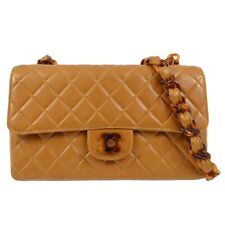 Chanel Brown Lambskin Medium Single Flap Shoulder Bag 191060