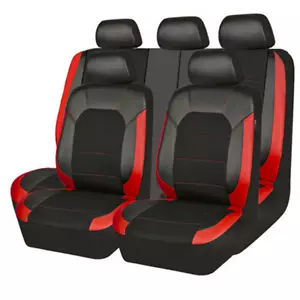 5-Seats PU Leather Car Seat Covers Cushion Full Set Mat Waterproof Pad Auto 9Pcs - Picture 1 of 13