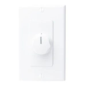 Atlas AT10D Deluxe Decora Plate Mounted 10W Attenuator (White & Ivory) - Picture 1 of 13