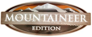 MONTANA MOUNTAINEER EDITION LOGO RV DECAL White letter version 28"x11.5" - Imagen 1 de 1