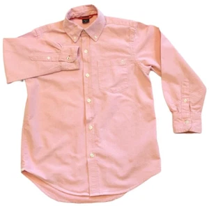 GapKids Boy's Size Medium (8) Red Button Down Long Sleeve Logo Shirt - Picture 1 of 12