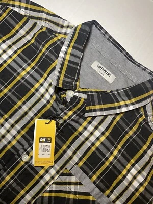 Caterpillar CAT Men’s Plaid Button Up Shirt Workwear Sz XXL - Image 1 of 4