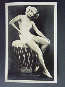 Martha O'Driscoll Actress Swimsuit Drum Vintage Real Photo Postcard RPPC 1930-50 - Picture 1 of 2