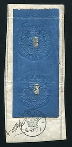 IRELAND CORK 1874 COURT DOCUMENT £2 AND £20 - Picture 1 of 2