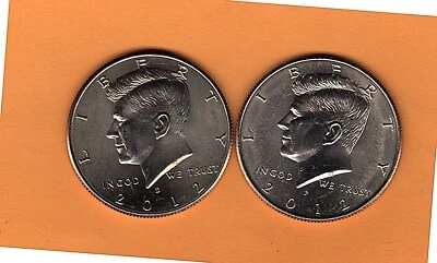2012-P  & 2012-D  Kennedy Half Dollars,  Uncirculated, Very Nice Coins! - Image 1 of 4