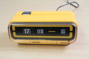 Siemens Klappzahlenwecker Wecker No. MU 1600 Vintage Orange 60-70er jahr /2 - Bild 1 von 3