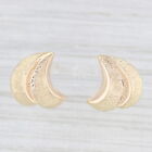 Beveled Drop Earrings 14k Yellow Gold Pierced Studs