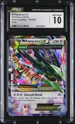 CGC 10 M Rayquaza EX 76/108 Holo XY Roaring Skies Pokémon Card - Image 1 of 2