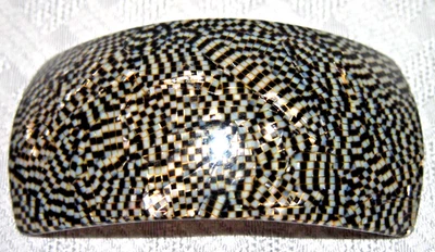 France Luxe Couture Volume Barrette Hair Accessory In Opera Silver Pattern-3.5" - Image 1 of 4
