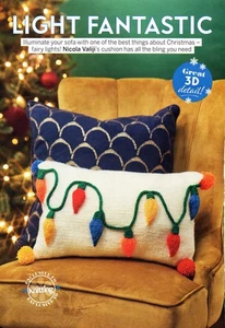 ~ Ausziehbares Strickmuster für festliche Lichterketten Kissenbezug ~ 16" mal 12" - Bild 1 von 1