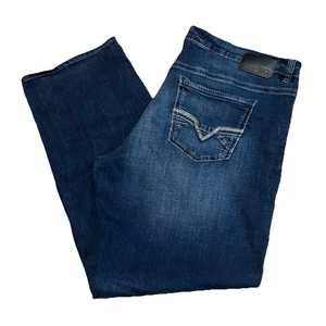 BKE Jeans Herren 44 x 34 blau Denim Seth gerade mittlere Leibhöhe Stretch Schnalle - gebraucht, in einwandfreiem Zustand - Bild 1 von 11