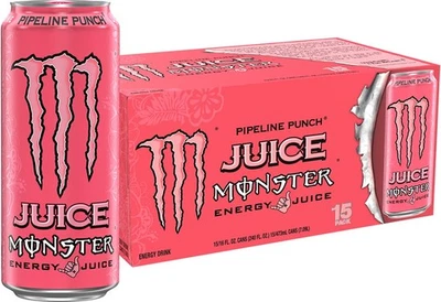 Monster Energy Juice Pipeline Punch, Energía + Jugo, Bebida Energética (Pack de 15) Foto 1 de 4