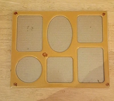 Marco de fotos amarillo mostaza esmaltado para 6 fotos - Rosas 10" X 8" B23 Foto 1 de 4