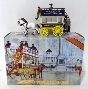 Matcbox Models Of Yesteryear 1/43 Scale YSH2 - London Omnibus 1886 - Oakey's - Picture 1 of 2