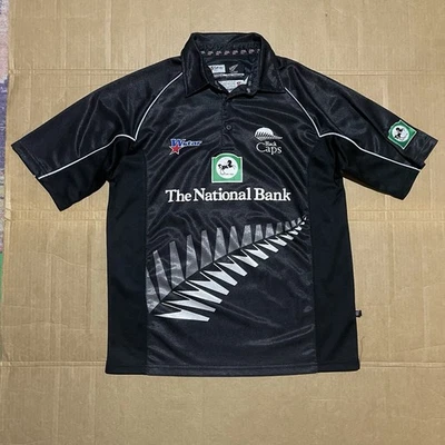 Vintage W-Star New Zealand Black Caps Mens Cricket Jersey Shirt National Sz S - Image 1 of 4