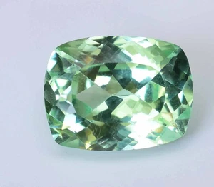 Impresionante cojín de piedras preciosas sueltas de zafiro verde natural Montana certificado 8,40 CT - Imagen 1 de 6