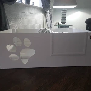 Whelping Box PVC With A Perspex Paw Window Size large120cm x 120cx 40cm - Picture 1 of 7
