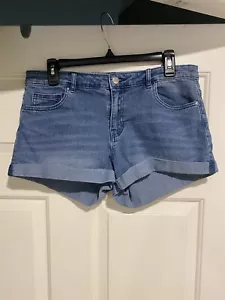 H&M Denim Jean Shorts Women’s Size 10 Blue - Picture 1 of 7
