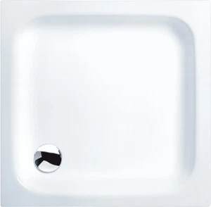 Acryl Quadrat Duschbecken Duschwanne Duschtasse extra flach weiß 90x90x2,5 cm - Bild 1 von 8