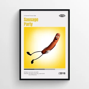 Impresión de póster de película de fiesta de salchichas, arte de pared - sin marco - Imagen 1 de 3