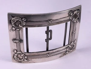 Gebrüder Falk 800 Silber Jugendstil Gürtelschnalle (AT 399) - Picture 1 of 2
