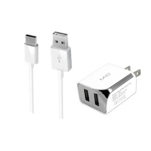 Caricabatterie USB 2 in 1 tipo C per LG G6+, V30, V30+, G6, G5, Alcatel Idol 5S, Sony - Foto 1 di 4