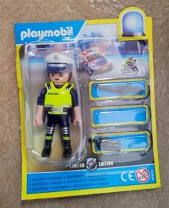 FIGURINE NEUF SOUS BLISTER PLAYMOBIL LE POLICIER AVEC SON GILET JAUNE - Picture 1 of 1